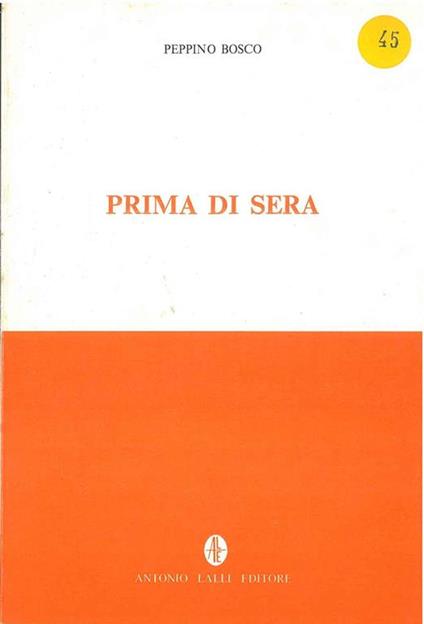 Prima di sera - Peppino Bosco - copertina