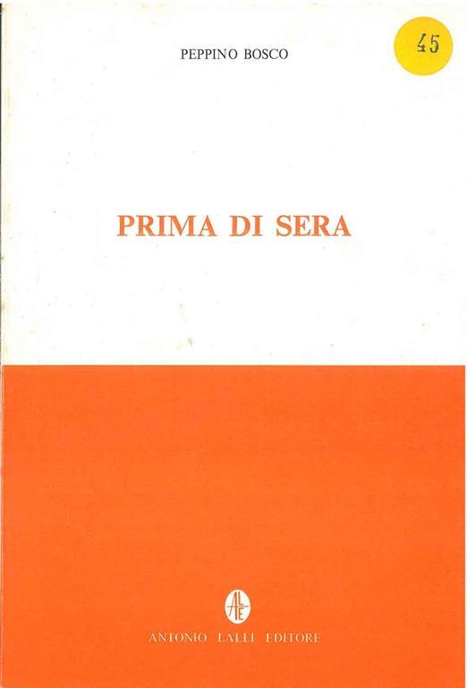 Prima di sera - Peppino Bosco - copertina