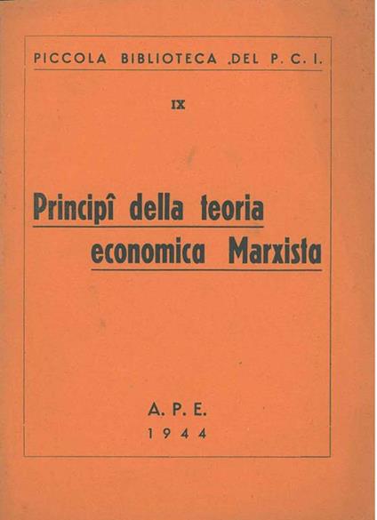Principi della teoria economica marxista - copertina