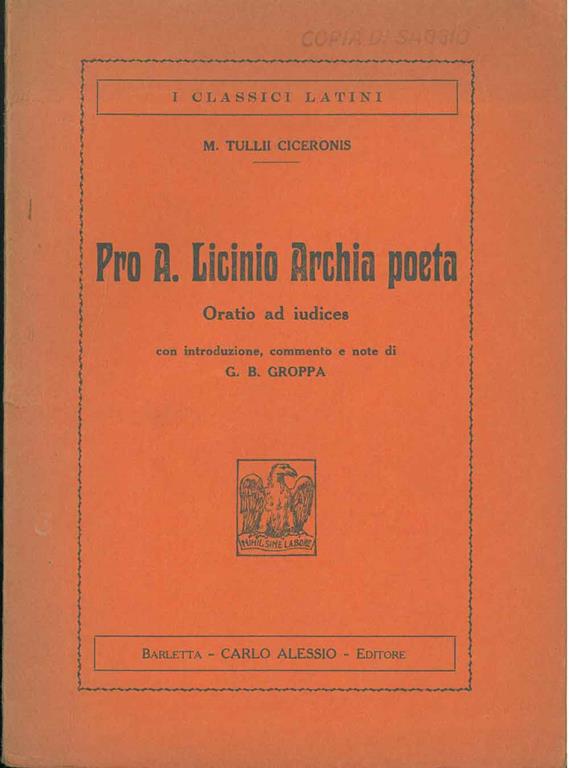 STUDIO BIBLIOGRAFICO ORFEO LIBRERIA ANTIQUARIA S.A.S.