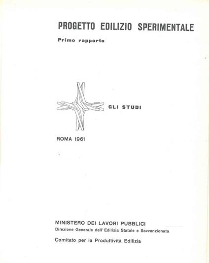 Progetto Edilizio Sperimentale. Primo rapporto - copertina