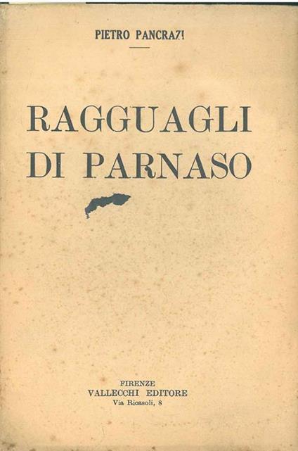 Ragguagli di Parnaso (1919-1920) - Pietro Pancrazi - copertina