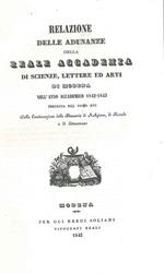 Relazione delle adunanze della Real Accademia di scienze, lettere ed arti di Modena nell'anno accademico 1842-1843