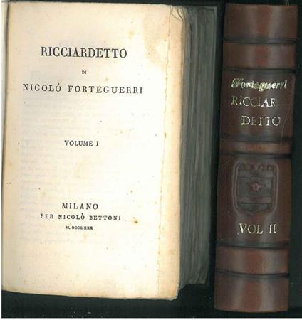 Ricciardetto di Nicolò Forteguerri - Niccolò Forteguerri - copertina