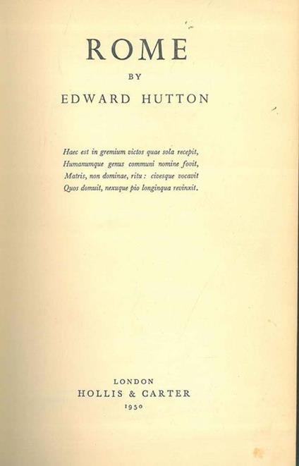 Rome - Edward Hutton - copertina
