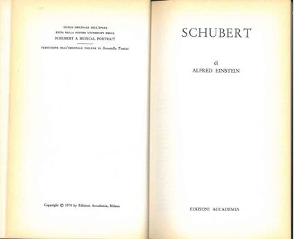 Schubert - Alfred Einstein - copertina