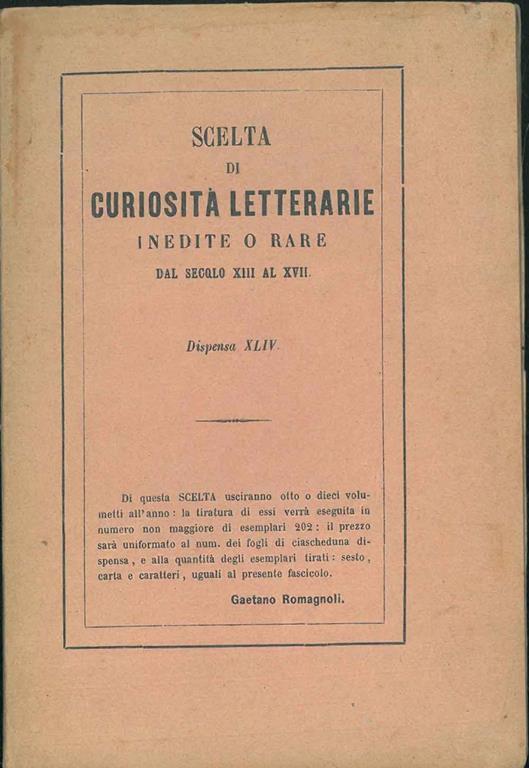 Sei odi inedite di Francesco Redi - Francesco Redi - copertina