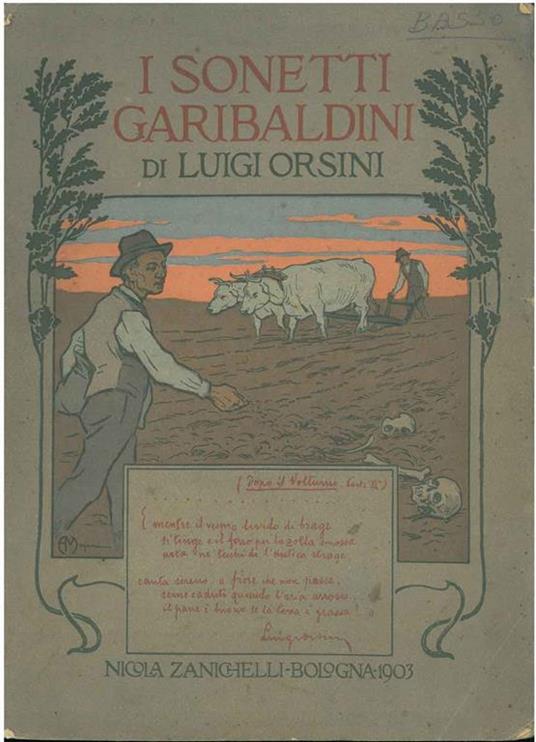 Sonetti garibaldini. Roma - Sicilia - Mentana - Luigi Orsini - copertina