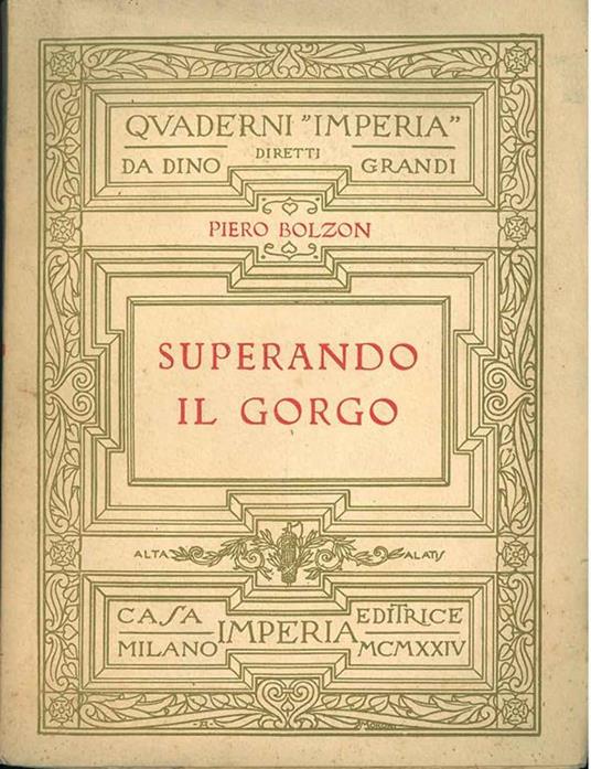 Superando il gorgo - Piero Bolzon - copertina