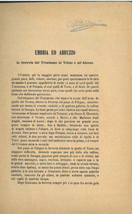 Umbria ed Abruzzo - Giovanni Fornasini - copertina