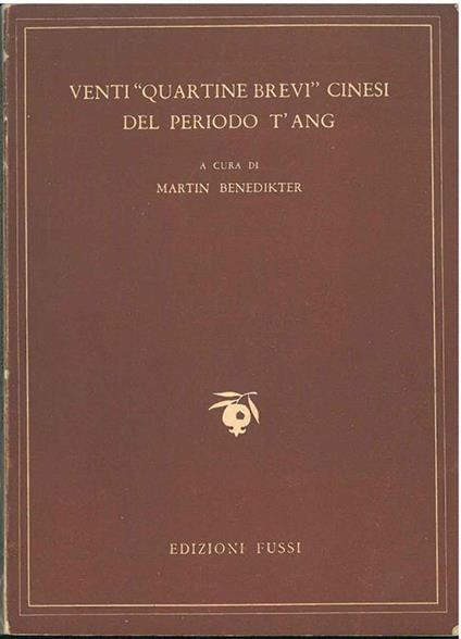 Venti "quartine brevi" cinesi del periodo T'ang - copertina