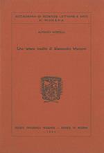 Una lettera inedita di Alessandro Manzoni
