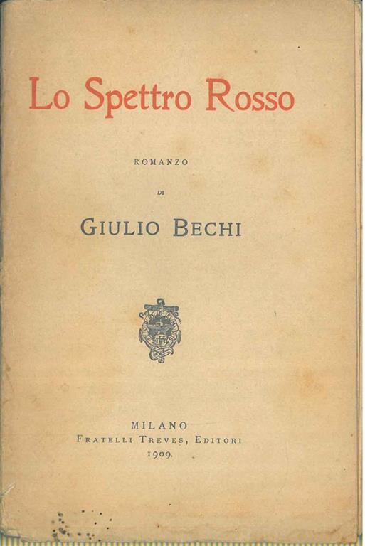 Lo spettro rosso - Giulio Bechi - copertina