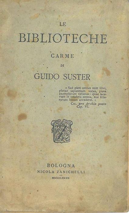 Le biblioteche - Guido Suster - copertina