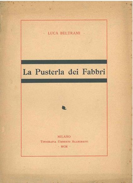 La Pusterla dei Fabbri - Luca Beltrami - copertina