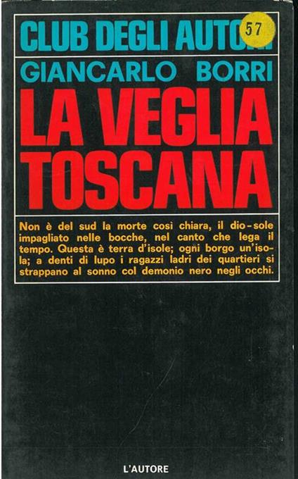 La veglia toscana - Giancarlo Borri - copertina