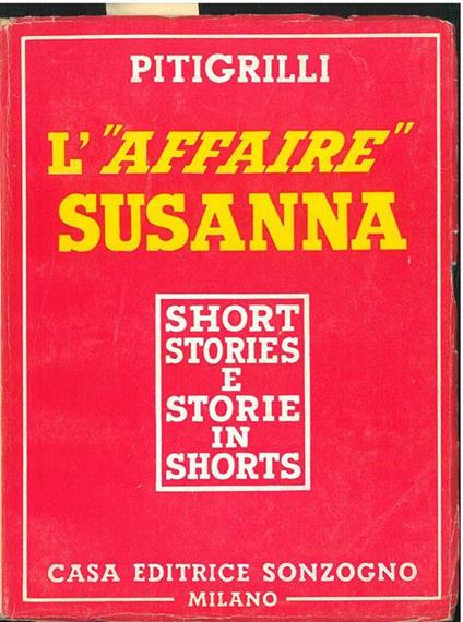 L' affaire Susanna - Pitigrilli - copertina