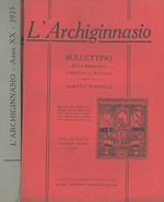 L' Archiginnasio. Bullettino della biblioteca comunale di Bologna. Anno XX, 1925. Annata completa