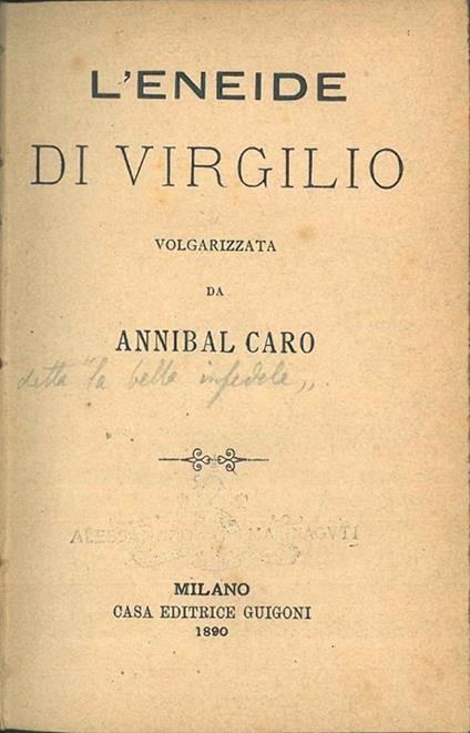 L' Eneide di Virgilio volgarizzata da Annibal Caro - copertina