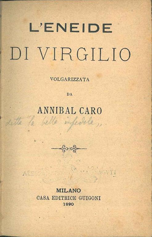 L' Eneide di Virgilio volgarizzata da Annibal Caro - copertina