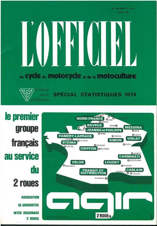 L' Officiel du cycle du motocycle et de la motoculture. Annee 84°, Numeri dall' 1 al 22, manca il n. 9 - copertina