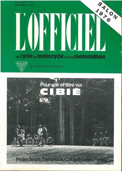 L' Officiel du cycle du motocycle et de la motoculture. Annee 86°, dal n. 1 al n. 22, manca n.5 e n. 15. - copertina