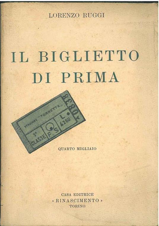 Il biglietto di prima - Lorenzo Ruggi - copertina