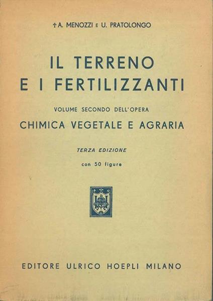 Il terreno e i fertilizzanti - Angelo Menozzi - copertina