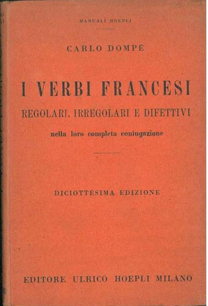 I verbi francesi - Carlo Dompé - copertina