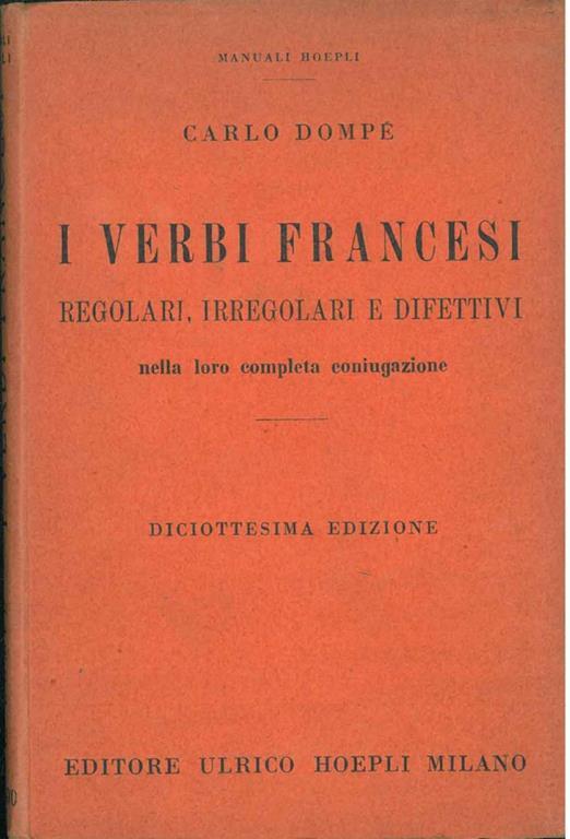 I verbi francesi - Carlo Dompé - copertina