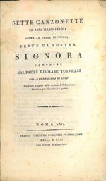 Sette canzonette in aria marinaresca sopra le sette principali feste di nostra signoria