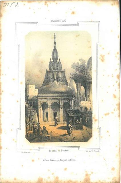 Litografia della Pagoda di Benares, Indostan - copertina