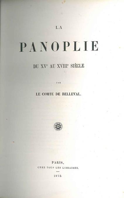 La panoplie du XV au XVIII siécle - copertina