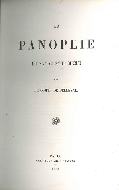 La panoplie du XV au XVIII siécle - copertina
