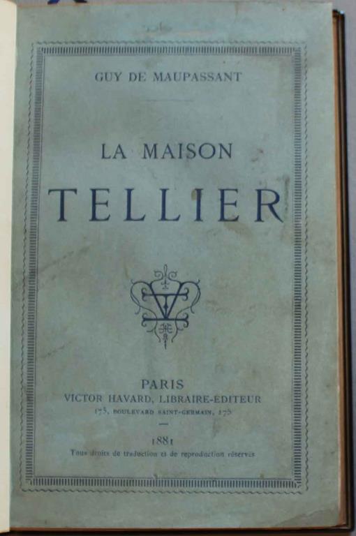 La Maison Tellier - Guy de Maupassant - copertina