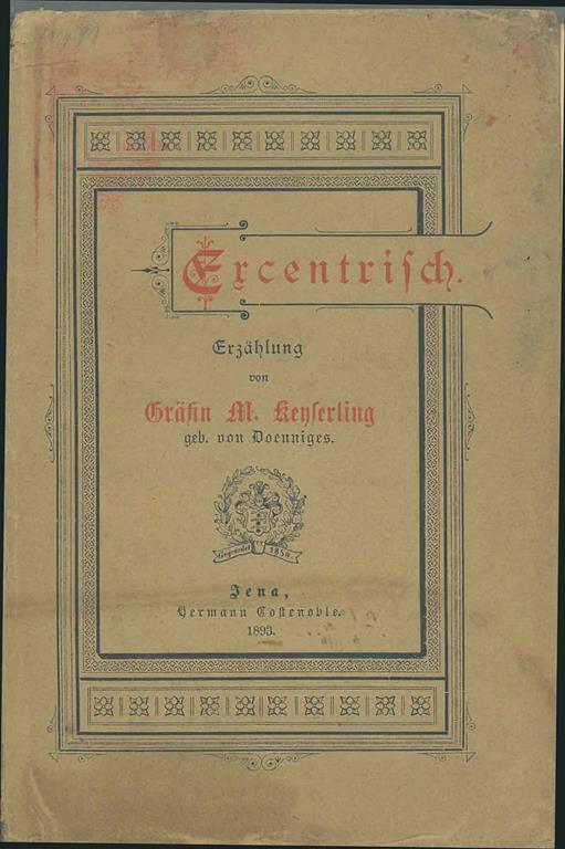 Excentrisch. ErzÃ¤hlung - copertina