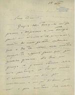 56 righe autografe e firmate su carta intestata: Cinquale, Forte de' Marmi, Pietrasanta, datato 15 sett, senza anno