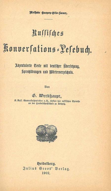 Methode Gaspen-Otto-Sauer. Russisches Konversation-lefebuch - copertina
