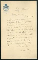 Lettera autografa e firmata
