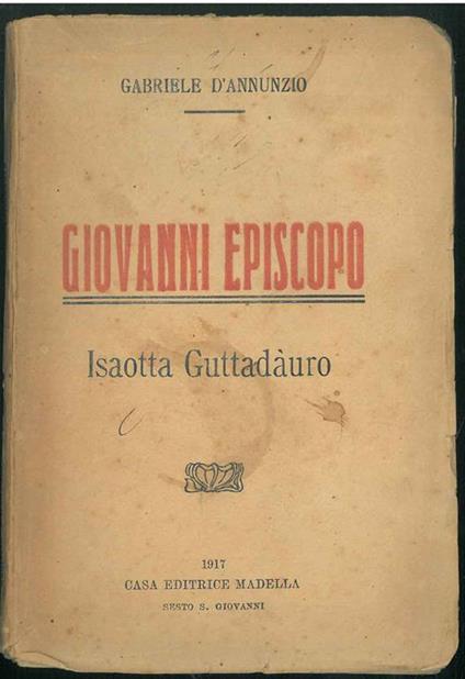 Giovanni Episcopo. Isaotta Guttadauro - Gabriele D'Annunzio - copertina