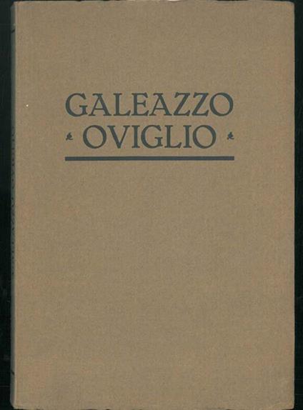 In memoria di Galeazzo Oviglio nel secondo anniversario della sua morte - copertina