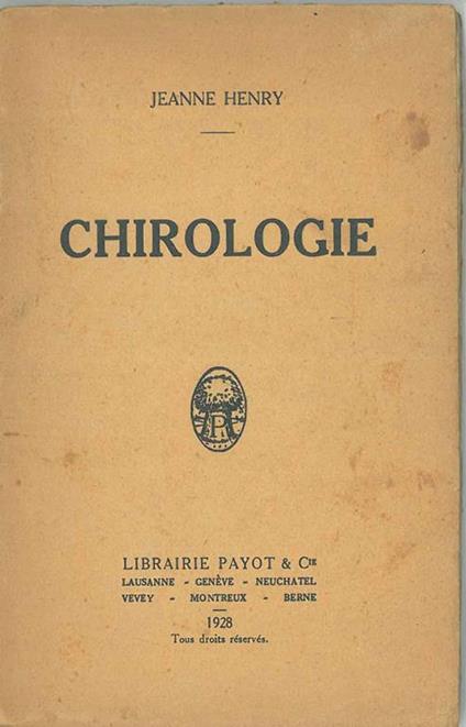 Chirologie - Henry Jeanne - copertina