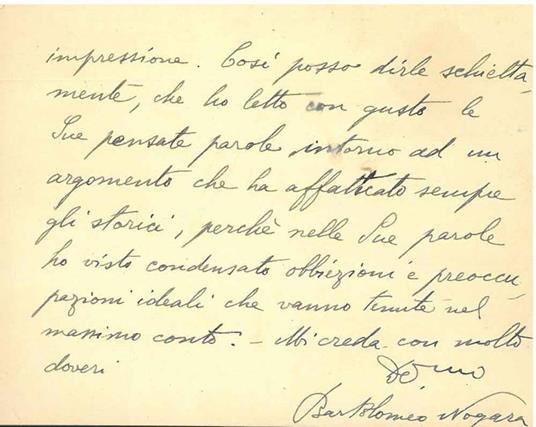 Cartoncino intestato: Musei e Gallerie (del Vaticano), Il Direttore Generale. Data: (Città del Vaticano, 2.VI.1930) - Bartolomeo Nogara - copertina