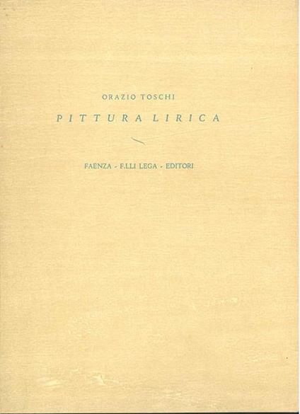 Pittura lirica - Orazio Toschi - copertina