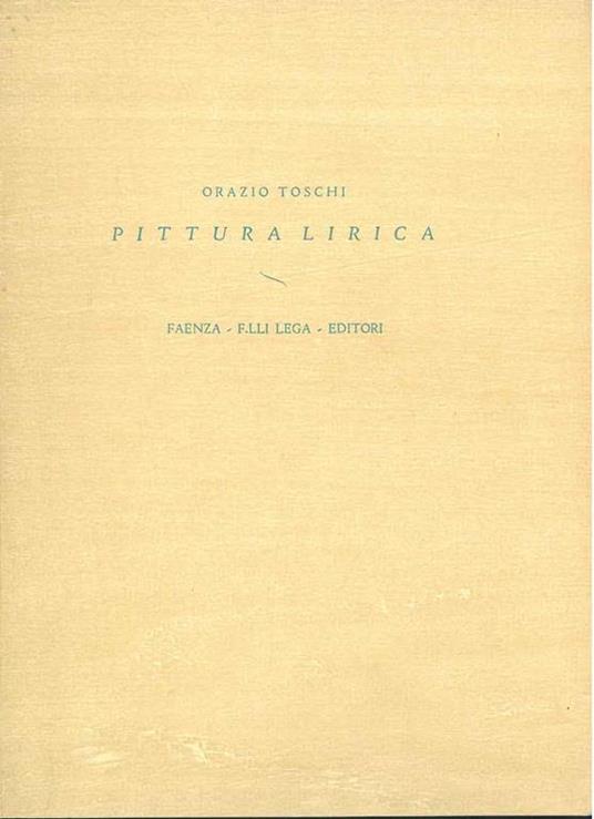 Pittura lirica - Orazio Toschi - copertina