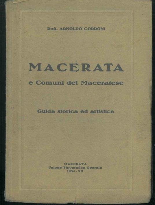 Macerata e Comuni del maceratese. Guida storica ed artistica - copertina
