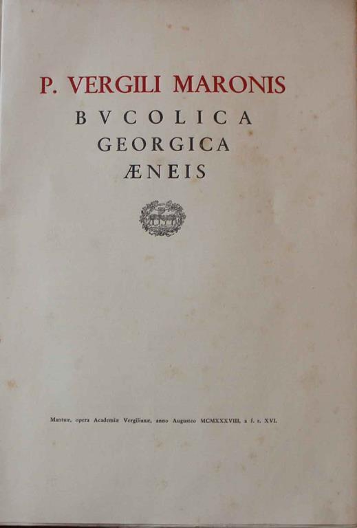Bucolica. Georgica. Aeneis - copertina
