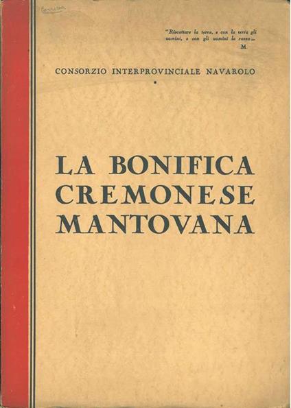 La bonifica cremonese mantovana - copertina
