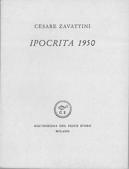 Ipocrita 1950 - Cesare Zavattini - copertina