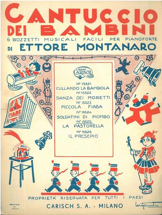 Cantuccio dei bambini. 6 bozzetti musicali facili per pianoforte - Ettore Montanaro - copertina
